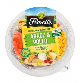 ENSALADA COMPLETA ARROZ Y POLLO