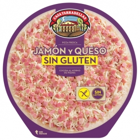 Pizza sin gluten sin lactosa jamón y queso Casa Tarradellas
