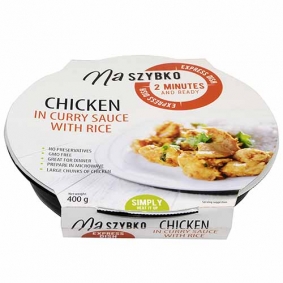 POLLO EN SALSA DE CURRY Y ARROZ CASA WESTFALIA