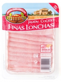 Sobre Jamón Cocido Finas Lonchas Casa Tarradellas