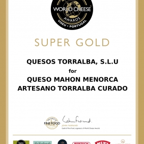 El queso curado mahonés de Quesos Torralba uno de los 25 mejores quesos españoles según los World Cheese Awards 2024