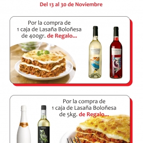 Promoción Black Friday: Lasañas y Vino